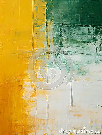 artistic concept features a unique and expressive abstract painting created with a palette knife. Stock Photo