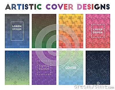 Artistic Cover Designs. Vector Illustration