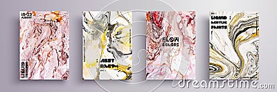 Artistic covers design. Liquid marble texture. Creative fluid colors backgrounds. Applicable for design covers Vector Illustration