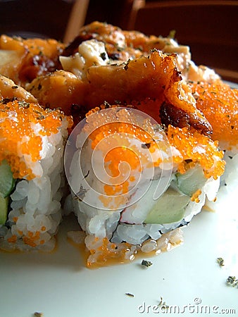 Artistic creation of sushi Stock Photo