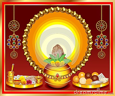 artistic creative indian celebration background Vector Illustration