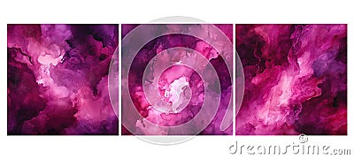 artistic dark magenta watercolor background Cartoon Illustration