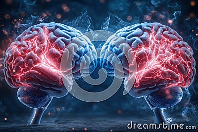 Artistic Depiction of Relationship Dynamics Visualizing Dynamic Communication, Understanding, and Engagement Through Abstract Stock Photo