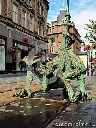 Dundee dragon. Editorial Stock Photo