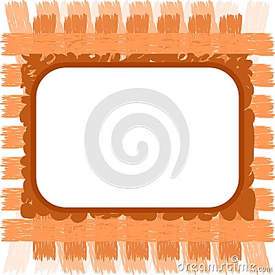 Artistic frame with spots in orange tones Vector Illustration