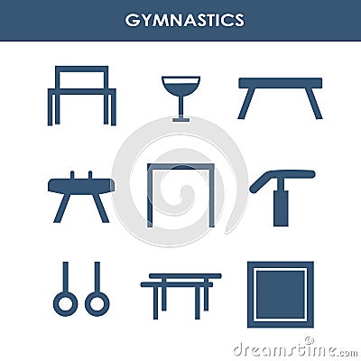 Artistic gymnastics equipment Vector Illustration