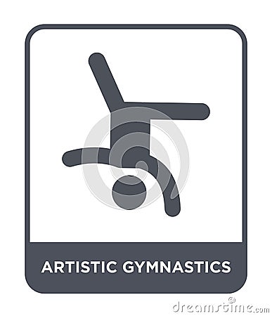 artistic gymnastics icon in trendy design style. artistic gymnastics icon isolated on white background. artistic gymnastics vector Vector Illustration