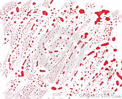 Abstract watercolor red drops background, raster illustration car Stock Photo