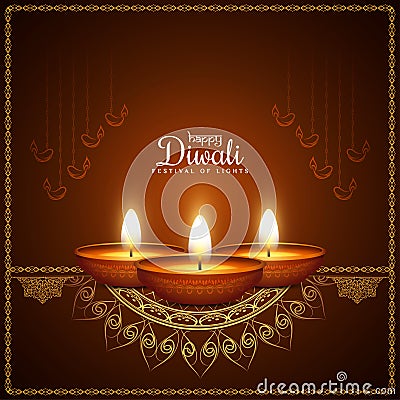 Artistic Happy Diwali festival background design Vector Illustration