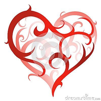 Artistic heart-shape Vector Illustration