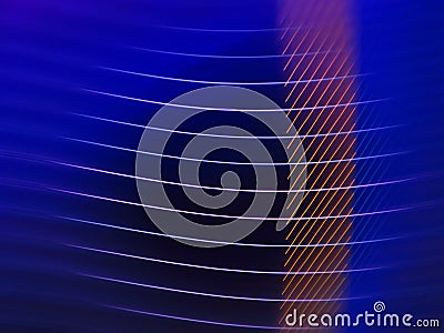 Artistic illustration of thin lines in curve forms creating a new dimension instead of being flat Cartoon Illustration