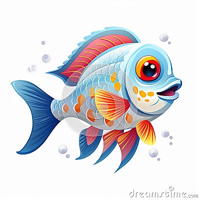 Artistic Ocean Scene Exotic Fish Display Stock Photo