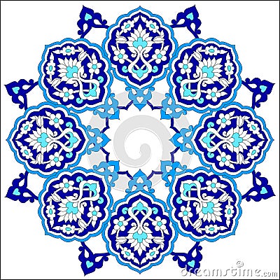 Artistic ottoman pattern series seventy nine Vector Illustration