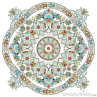 Artistic ottoman pattern series three Vector Illustration