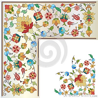 Artistic ottoman pattern series twenty four Vector Illustration