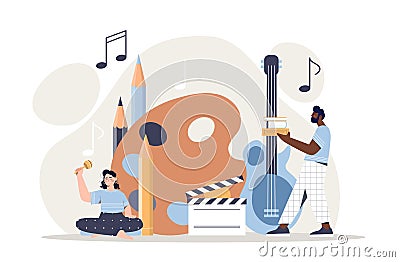 Artistic people concept Vector Illustration