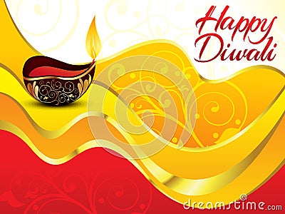 Artistic red diwali background Vector Illustration