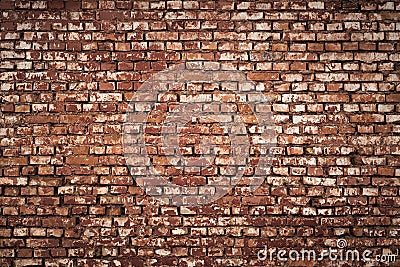 Artistic retro grunge spotty background from old weathered brick wall with vignette for a stylish design, back decoration or Stock Photo