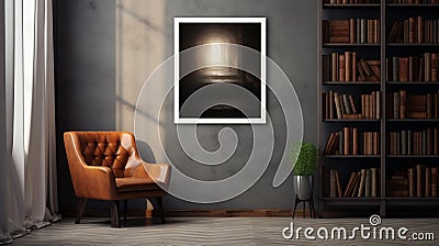 Artistic Room With Chair And Michal Karcz Style Print Stock Photo