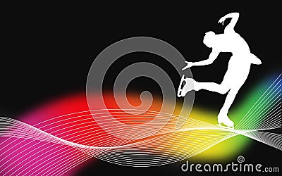 Artistic skating poster Stock Photo