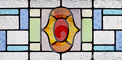 Artistic stained glass window in liberty style Editorial Stock Photo