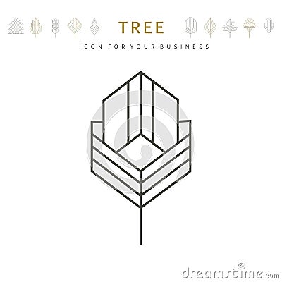 Artistic tree template design.. Vector illustration decorative design Vector Illustration
