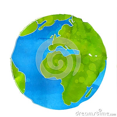 Artistic vector illustration of Earth globe Vector Illustration