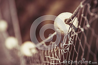 Artistic view of fisherman net. Stock Photo