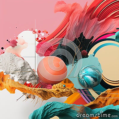 Artistic Vision: Abstract Moodboard Exploration Stock Photo
