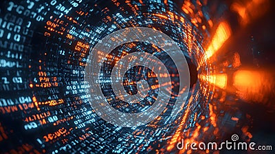 Artistic Visualization of Data Encryption Process Stock Photo
