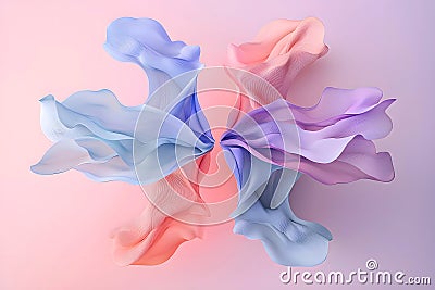 Artistic visualization of the golden ratio, abstract design showcasing symmetry and harmony in flowing forms, soft gradients, Stock Photo