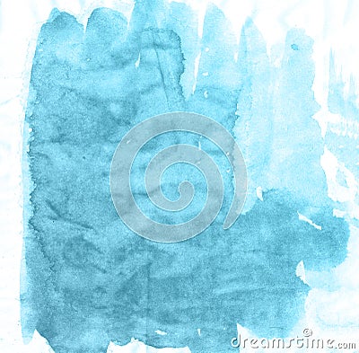 Blue love nature hand drawn visit watercolor background, raster illustration Stock Photo