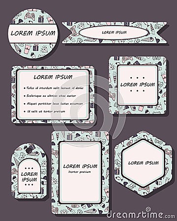 The artistick set of buisness cards Vector Illustration