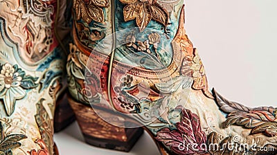 The artists leave the contest feeling inspired and eager to continue pushing the boundaries of cowboy boot design Stock Photo