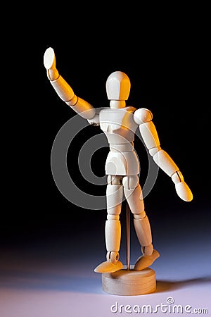 Artists Manikin - Halt - Stop - Taxi Stock Photo