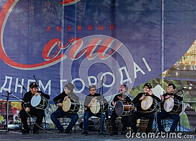 Sochi. Russia - November 24, 2018: performance of the creative team at the festival dedicated to the Day of the City of Sochi Editorial Stock Photo