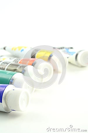 Artists Paints Stock Photo