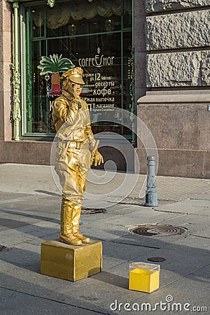 Artists on the streets of St. Petersburg Editorial Stock Photo