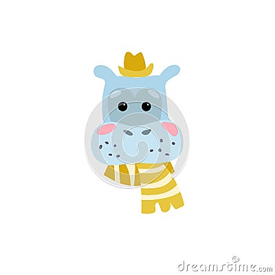 Ð¡artoon character of hippo Cartoon Illustration