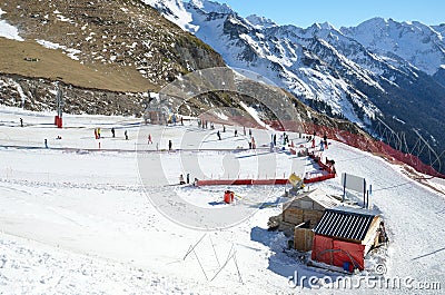 Artouste ski resort in the French Pyrenees Stock Photo