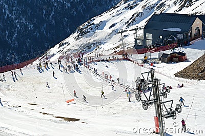 Artouste ski resort in the French Pyrenees Stock Photo