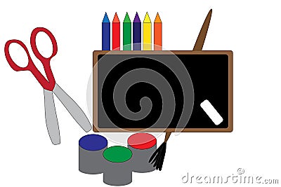 Arts and Crafts Supplies Stock Photo