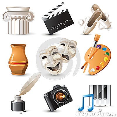 Arts icons Vector Illustration