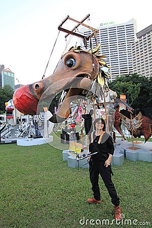 2014 Arts in the Park Mardi Gras event in Hong Kong Editorial Stock Photo