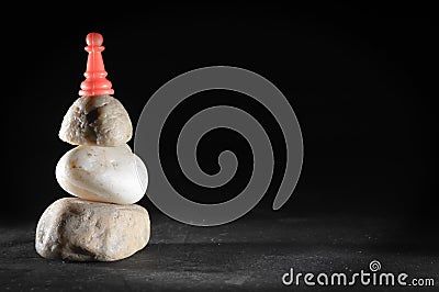 arts of stone and pawn Stock Photo