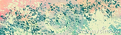 Abstract background with paint spatter impressionistic style design and texture in pink green and yellow Stock Photo