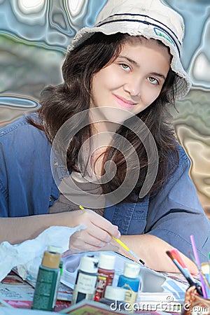 Artsy artist Stock Photo