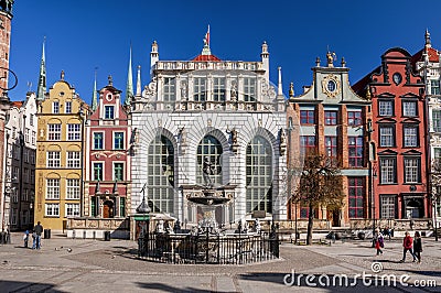 The Artus Court, formerly also Junkerhof in Gdansk Editorial Stock Photo