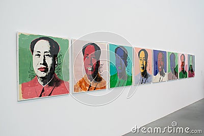An artwork by Andy Warhol in the famous Tate Modern in London Editorial Stock Photo