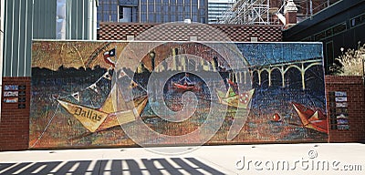 Artwork, Arts District Dallas, TX Editorial Stock Photo